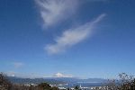 富士山上空の雄大な巻雲