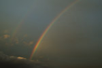 夕焼け雲と二重虹